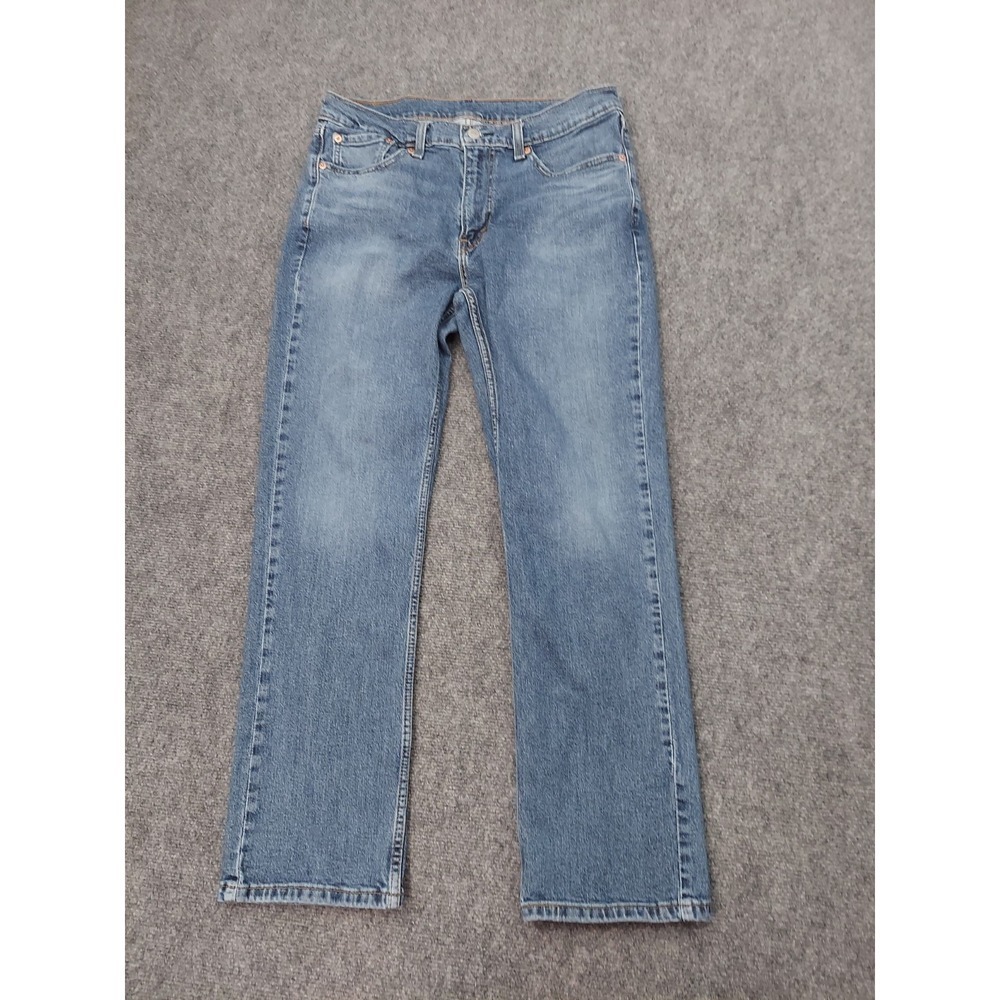 Levis 514 Jeans Mens 32x28 (tag 33x30) Blue Denim Stretch Straight Fade